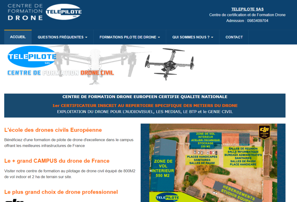 Meilleure formation pilote drone Telepilote